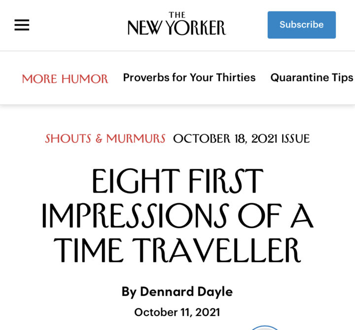 I’m in the New Yorker. No, really.