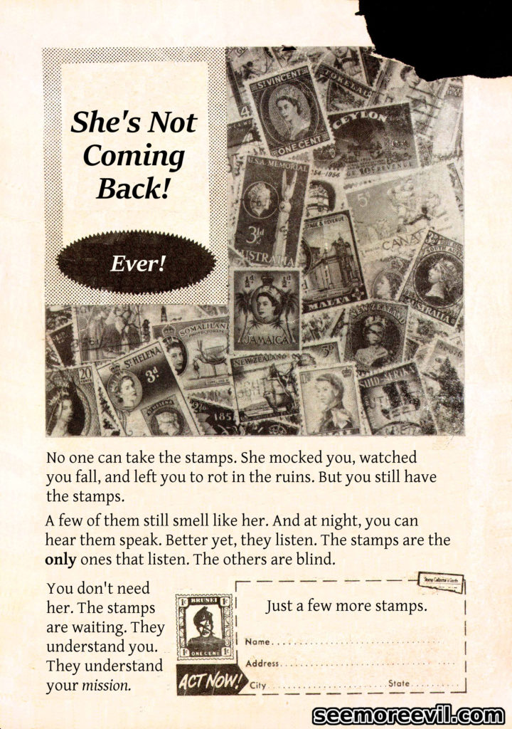 She's not coming back.